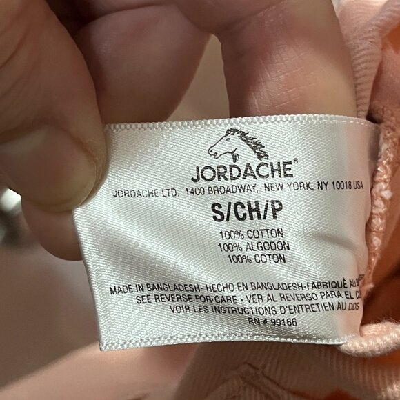 Jordache Peachy Pink Tie Front Overalls Casual Colourful Denim Women’s Small - Picture 10 of 11